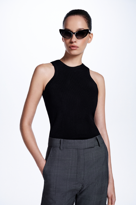 Mastik Knit Tank Top Black