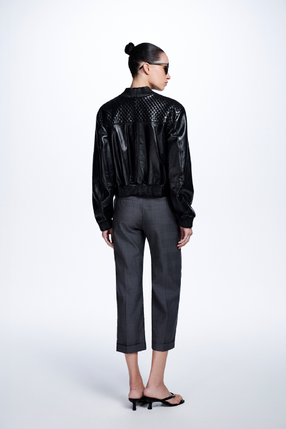 T Michiko Leather Jacket Black
