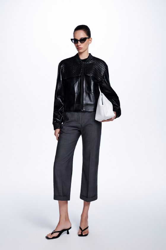T Michiko Leather Jacket Black