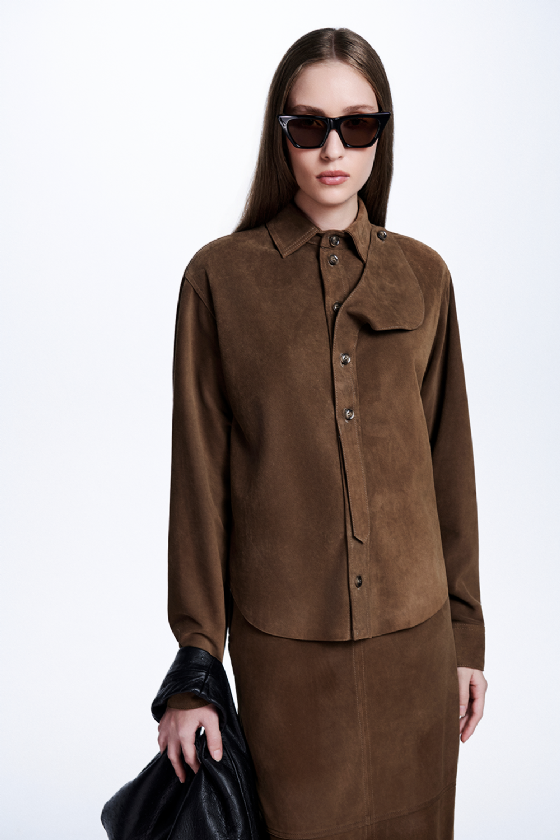 Mire Chamois Shirt Sepia