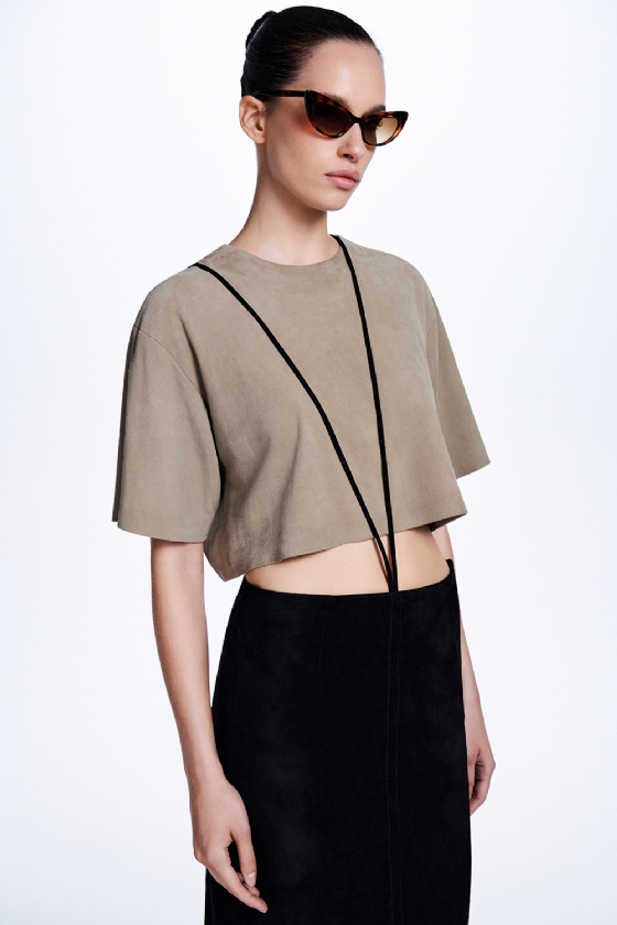 Manet Suede Skirt Black