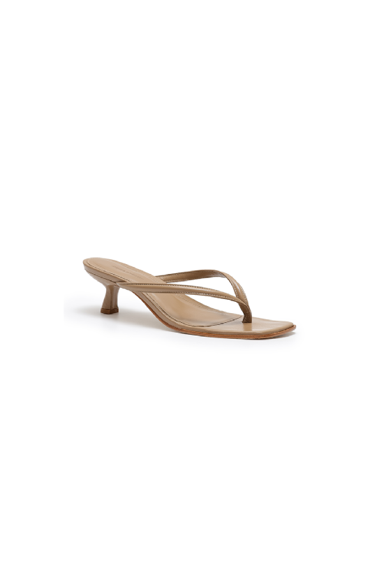 Marsy Leather Sandal Taupe
