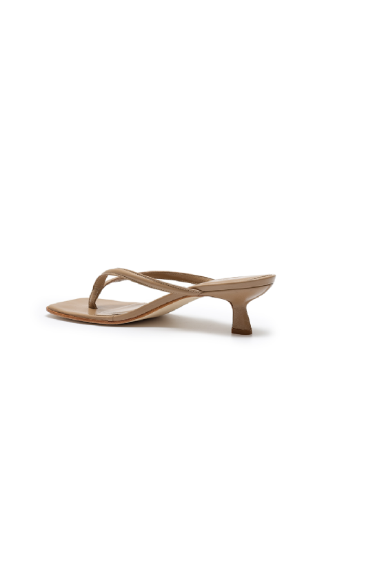 Marsy Leather Sandal Taupe