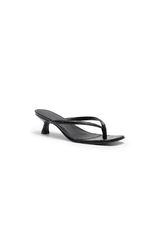 Marsy Leather Sandal Black