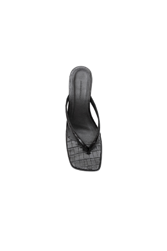 Marsy Leather Sandal Black