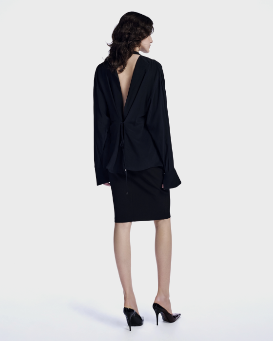 Laça Shirt Silk  Black