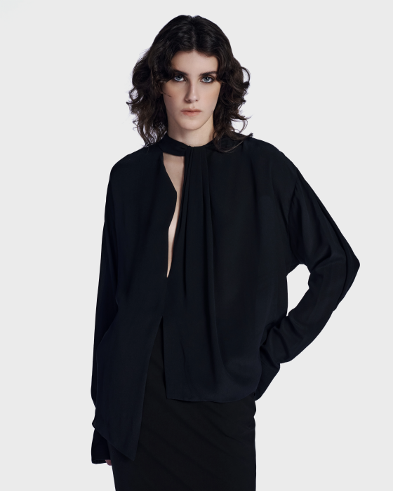 Laça Shirt Silk  Black