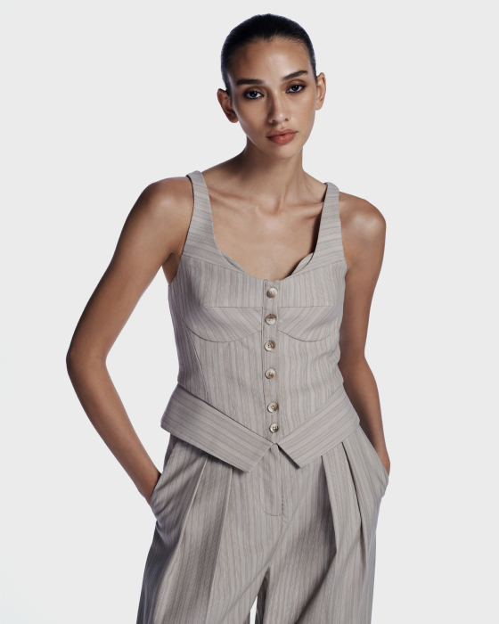 Lier Wool Trousers Taupe Gris
