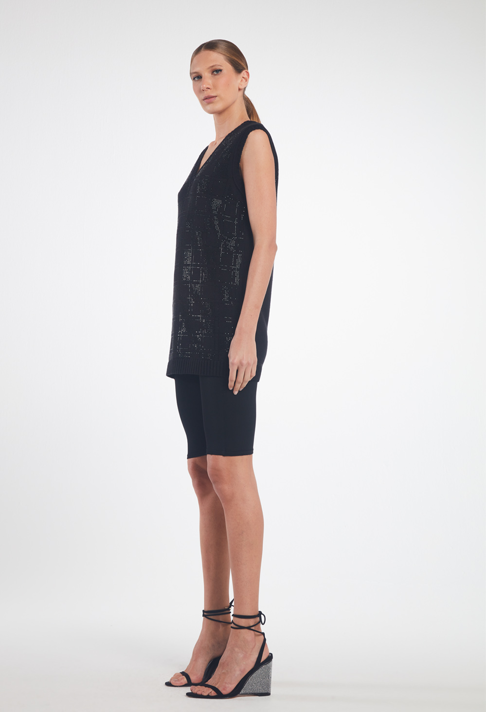 Knitted Bermuda Shorts Clo I Black