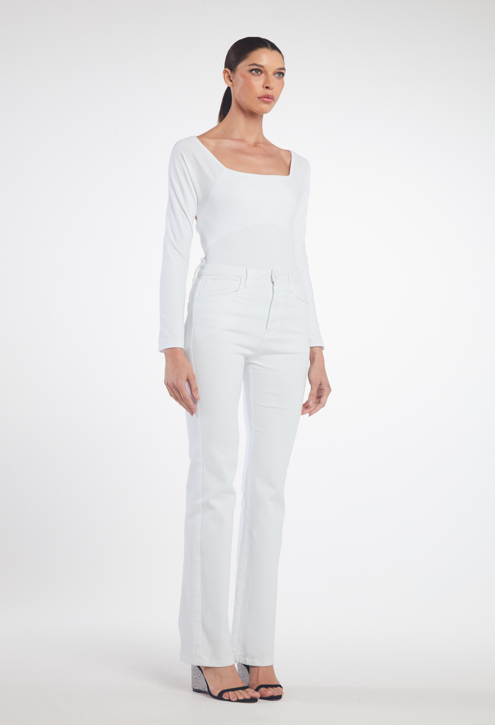 Camel Blouse I White