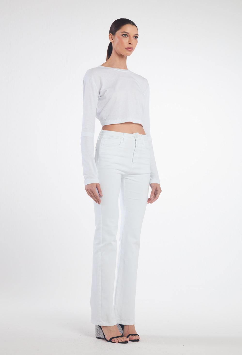 Carmela I Long Sleeve Blouse White