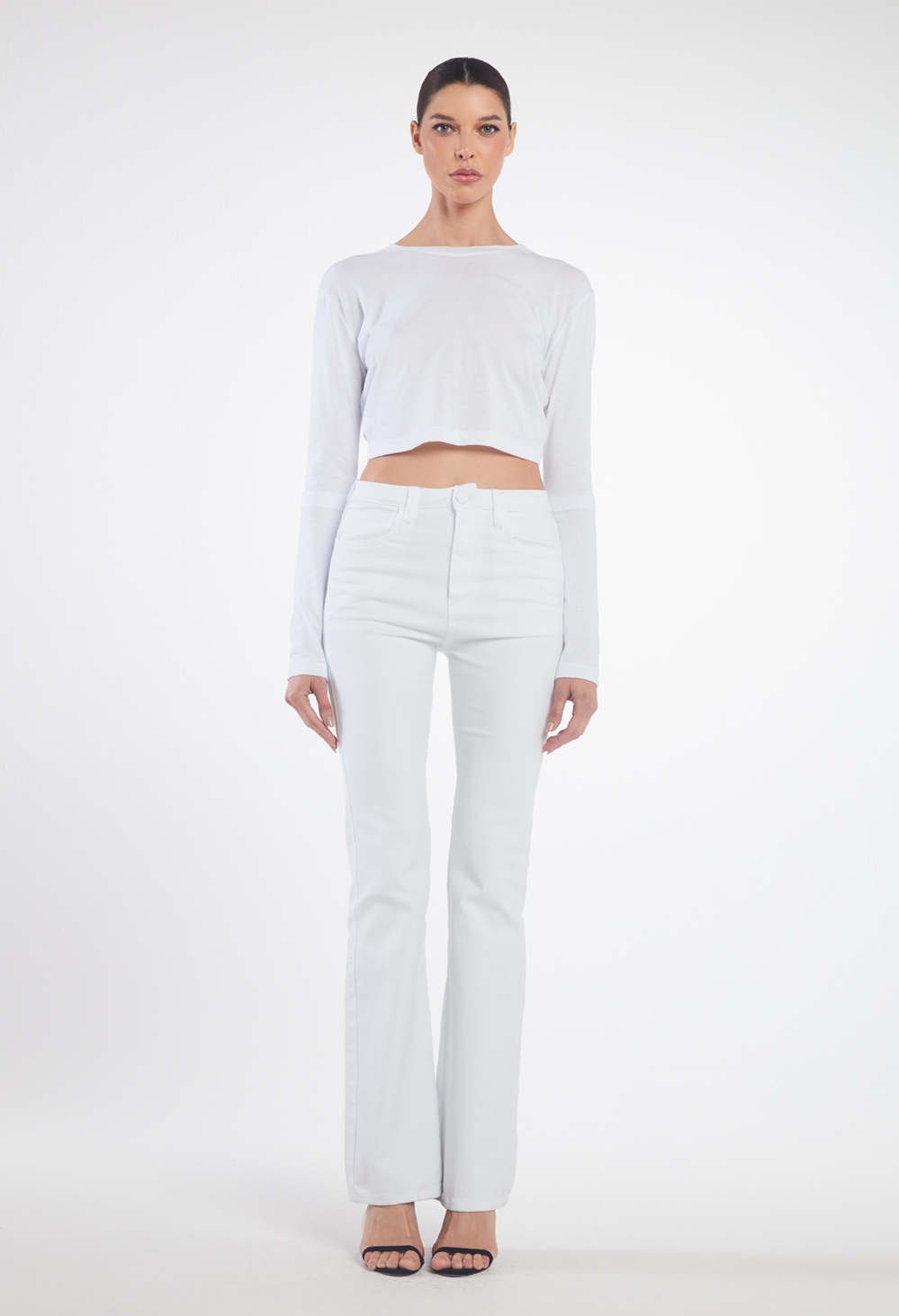 Carmela I Long Sleeve Blouse White